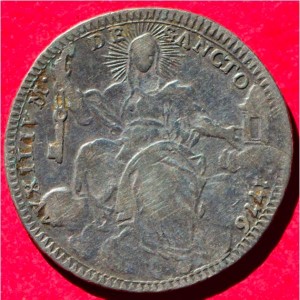 Реверс монеты Папская область, 2 джулио, 1776-1777