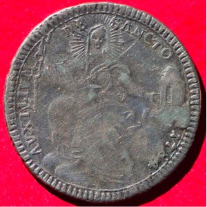 Реверс монеты Папская область, 2 джулио, 1783-1796