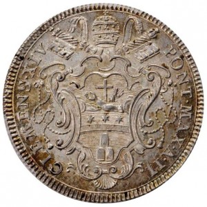 Аверс монеты Папская область, 1 тестоне, 1770-1773