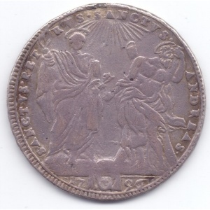 Реверс монеты Папская область, 1 тестоне, 1785-1796