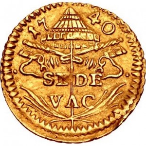 Аверс монеты Папская область, ½ скудо, 1740