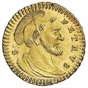 Реверс монеты Папская область, ½ скудо, 1751