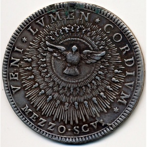 Реверс монеты Папская область, ½ скудо, 1774
