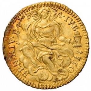 Реверс монеты Папская область, ½ цехина, 1750