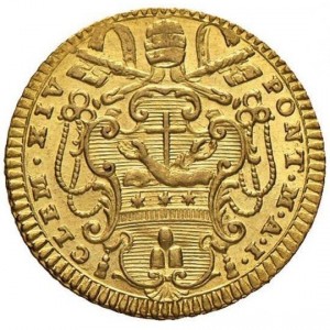 Аверс монеты Папская область, ½ цехина, 1769