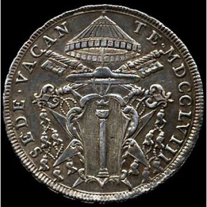 Аверс монеты Папская область, 1 скудо, 1758