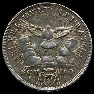 Реверс монеты Папская область, 1 скудо, 1758