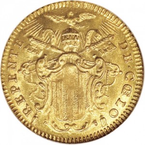 Аверс монеты Папская область, 1 цехин, 1750