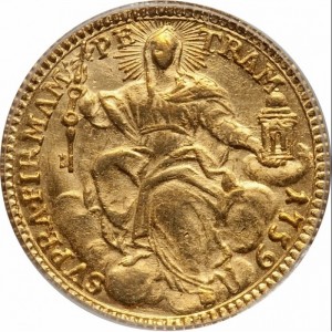 Реверс монеты Папская область, 1 цехин, 1758-1769