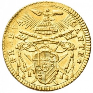 Аверс монеты Папская область, 1 цехин, 1774