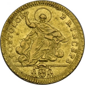 Реверс монеты Папская область, 1 доппия, 1786-1793