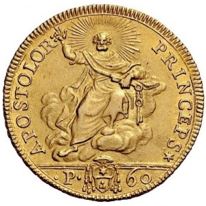 Реверс монеты Папская область, 10 скудо, 1777