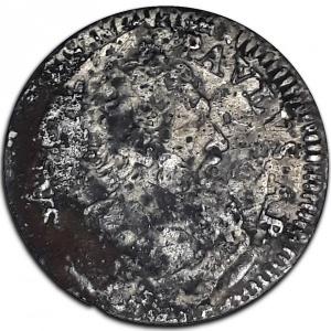 Реверс монеты Папская область, ½ гроссо, 1676, Бюст Святого Павла вправо