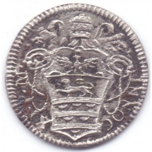 Аверс монеты Папская область, ½ гроссо, 1685-1689
