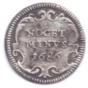 Реверс монеты Папская область, ½ гроссо, 1685-1689