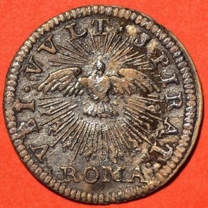 Реверс монеты Папская область, ½ гроссо, 1689, Вакантный престол