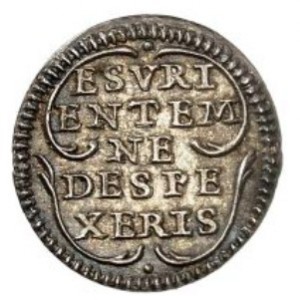 Реверс монеты Папская область, ½ гроссо, 1700, Надпись на реверсе: "ESVRI ENTEM NE DESPE XERIS"