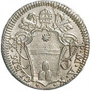 Аверс монеты Папская область, ½ гроссо, 1710