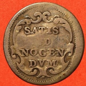 Реверс монеты Папская область, ½ гроссо, 1721