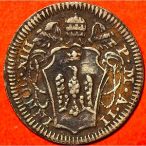 Аверс монеты Папская область, ½ гроссо, 1722