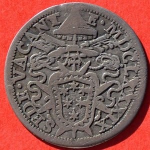 Аверс монеты Папская область, 1 гроссо, 1689, Вакантный престол
