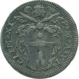Аверс монеты Папская область, 1 гроссо, 1705