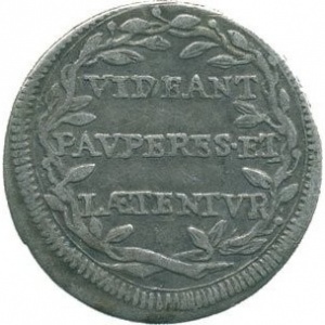 Реверс монеты Папская область, 1 гроссо, 1705