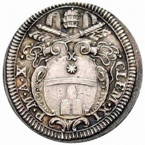 Аверс монеты Папская область, 1 гроссо, 1709-1712