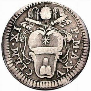 Аверс монеты Папская область, 1 гроссо, 1714