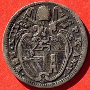 Аверс монеты Папская область, 1 гроссо, 1725