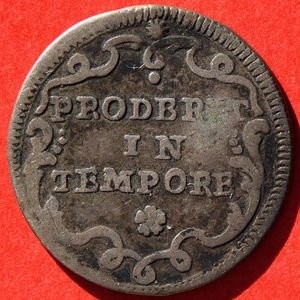 Реверс монеты Папская область, 1 гроссо, 1725