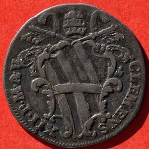 Аверс монеты Папская область, 1 гроссо, 1735