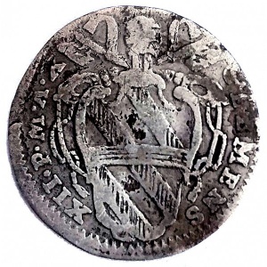 Аверс монеты Папская область, 1 гроссо, 1739, Надпись на реверсе: "HABETIS PAVPERES"