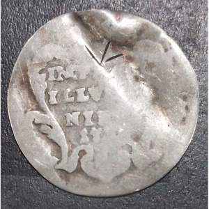 Реверс монеты Папская область, 1 гроссо, 1739, Надпись на реверсе: "IMPLETI ILLVSIO NIBVS"