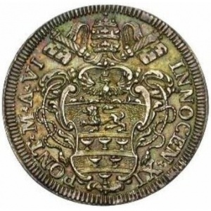 Аверс монеты Папская область, 1 джулио, 1681