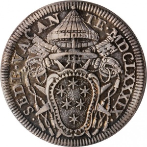 Аверс монеты Папская область, 1 джулио, 1689, Вакантный престол