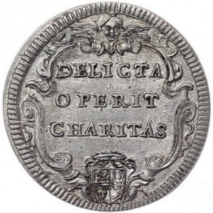 Реверс монеты Папская область, 1 джулио, 1710