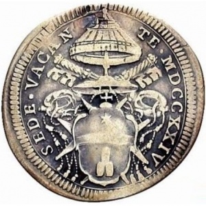 Аверс монеты Папская область, 1 джулио, 1724, Sede Vacante