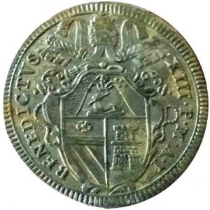 Аверс монеты Папская область, 1 джулио, 1724