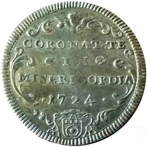 Реверс монеты Папская область, 1 джулио, 1724
