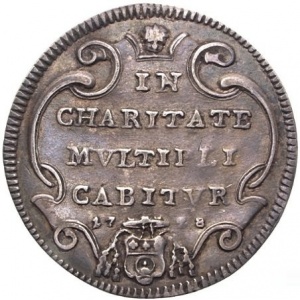Реверс монеты Папская область, 1 джулио, 1728