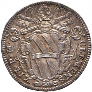 Аверс монеты Папская область, 1 джулио, 1730