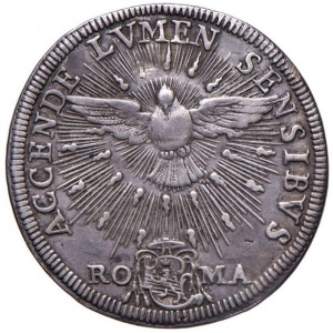 Реверс монеты Папская область, 1 тестоне, 1689, Вакантный престол