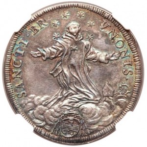 Реверс монеты Папская область, 1 тестоне, 1689-1690, Герб на аверсе