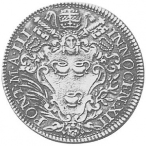 Аверс монеты Папская область, 1 тестоне, 1693