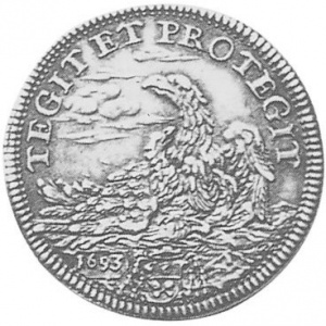 Реверс монеты Папская область, 1 тестоне, 1693