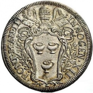Аверс монеты Папская область, 1 тестоне, 1693