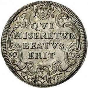 Реверс монеты Папская область, 1 тестоне, 1693