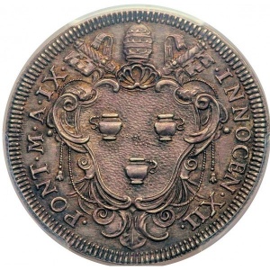 Аверс монеты Папская область, 1 тестоне, 1699