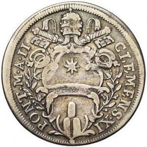 Аверс монеты Папская область, 1 тестоне, 1702-1703